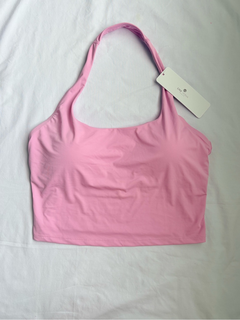 CRZ YOGA RY045 Bikini Top XL 14 Vita Pink NWT Padded Halter